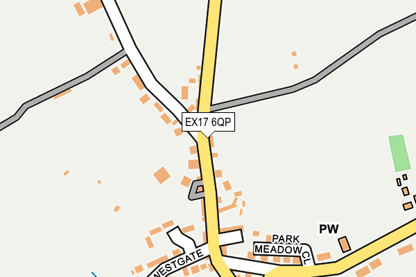 EX17 6QP map - OS OpenMap – Local (Ordnance Survey)