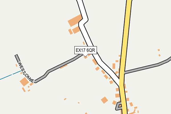 EX17 6QR map - OS OpenMap – Local (Ordnance Survey)