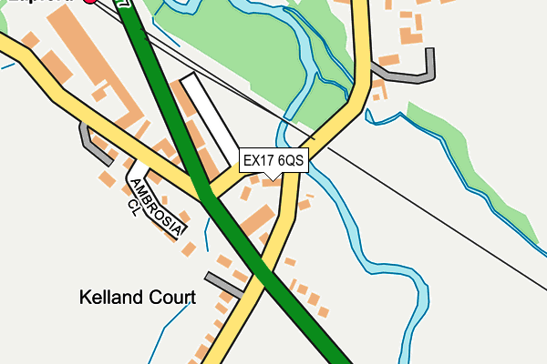 EX17 6QS map - OS OpenMap – Local (Ordnance Survey)