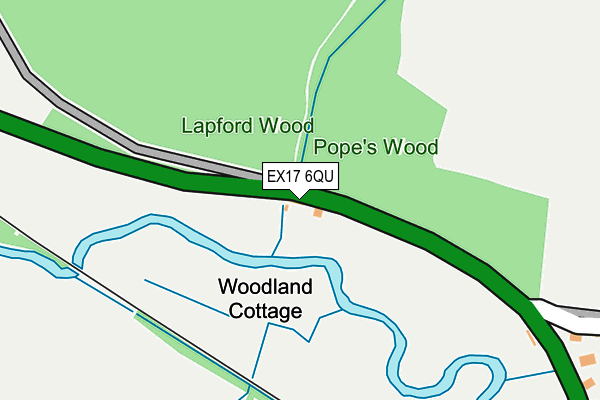 EX17 6QU map - OS OpenMap – Local (Ordnance Survey)