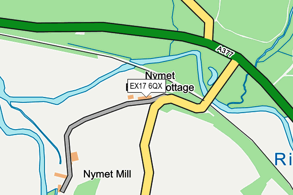 EX17 6QX map - OS OpenMap – Local (Ordnance Survey)