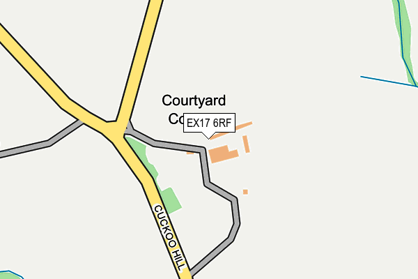 EX17 6RF map - OS OpenMap – Local (Ordnance Survey)