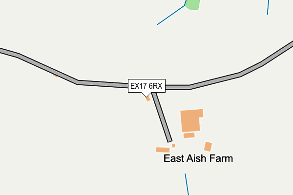 EX17 6RX map - OS OpenMap – Local (Ordnance Survey)