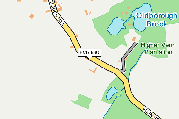 EX17 6SQ map - OS OpenMap – Local (Ordnance Survey)