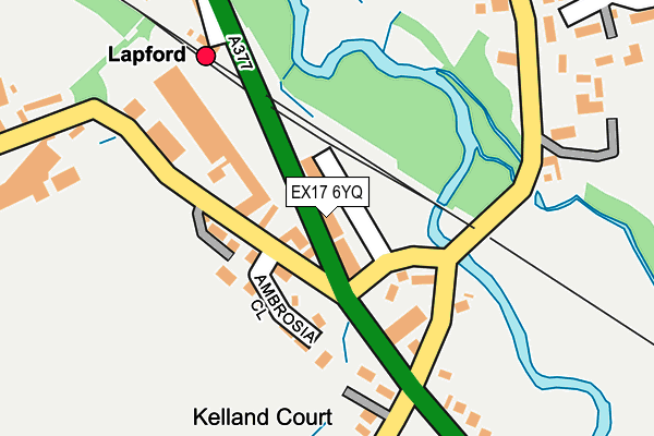 EX17 6YQ map - OS OpenMap – Local (Ordnance Survey)