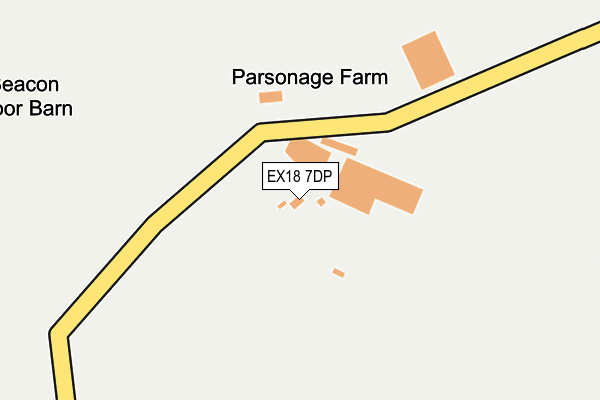 EX18 7DP map - OS OpenMap – Local (Ordnance Survey)