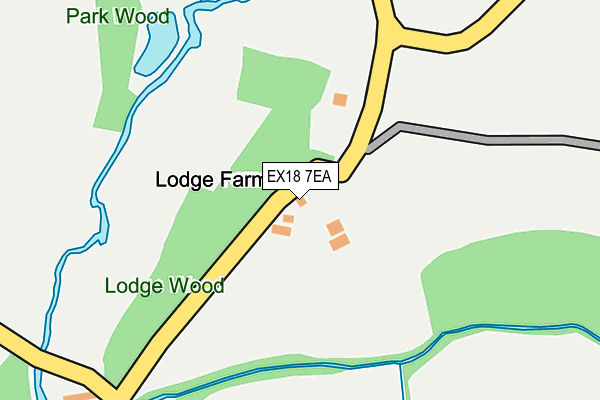 EX18 7EA map - OS OpenMap – Local (Ordnance Survey)