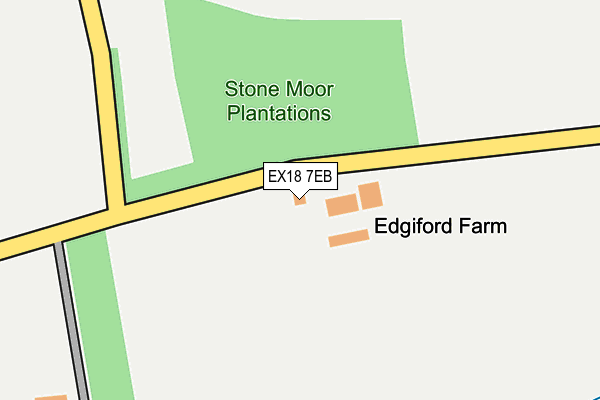 EX18 7EB map - OS OpenMap – Local (Ordnance Survey)