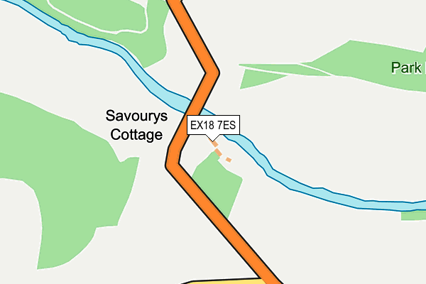 EX18 7ES map - OS OpenMap – Local (Ordnance Survey)