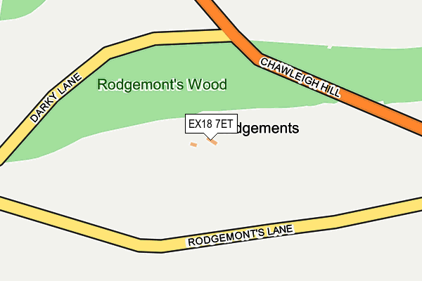 EX18 7ET map - OS OpenMap – Local (Ordnance Survey)