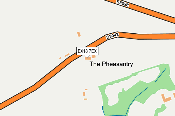 EX18 7EX map - OS OpenMap – Local (Ordnance Survey)