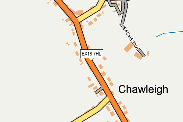 EX18 7HL map - OS OpenMap – Local (Ordnance Survey)