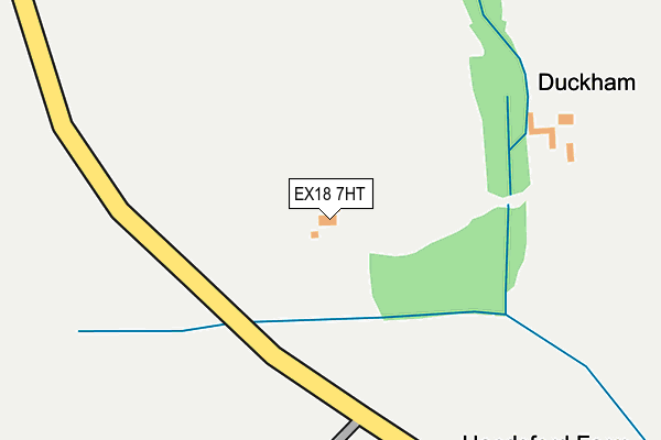 EX18 7HT map - OS OpenMap – Local (Ordnance Survey)