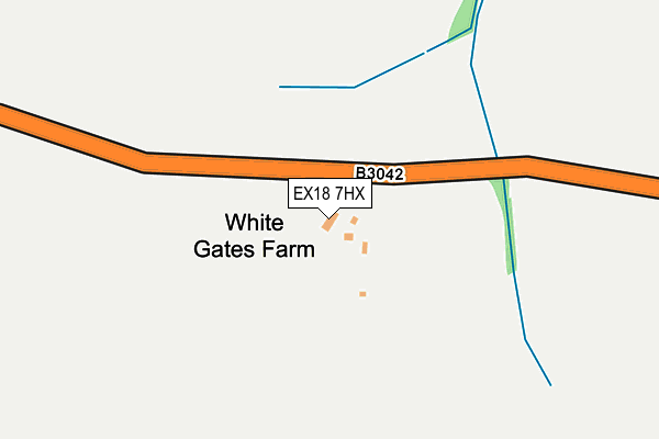 EX18 7HX map - OS OpenMap – Local (Ordnance Survey)