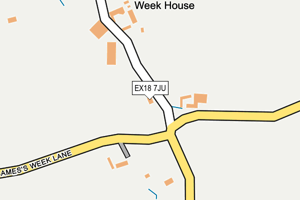 EX18 7JU map - OS OpenMap – Local (Ordnance Survey)