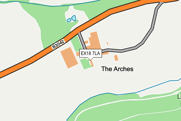 EX18 7LA map - OS OpenMap – Local (Ordnance Survey)