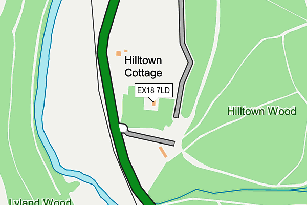 EX18 7LD map - OS OpenMap – Local (Ordnance Survey)