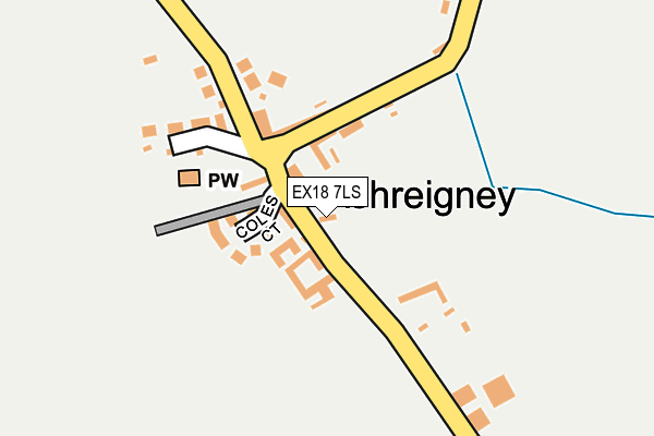 EX18 7LS map - OS OpenMap – Local (Ordnance Survey)