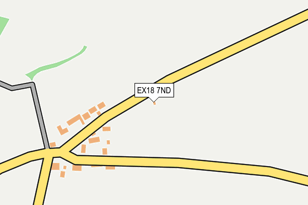 EX18 7ND map - OS OpenMap – Local (Ordnance Survey)