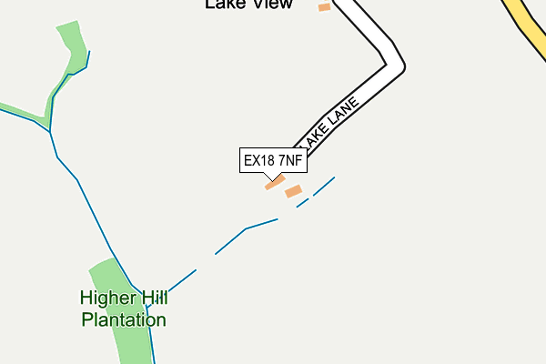 EX18 7NF map - OS OpenMap – Local (Ordnance Survey)