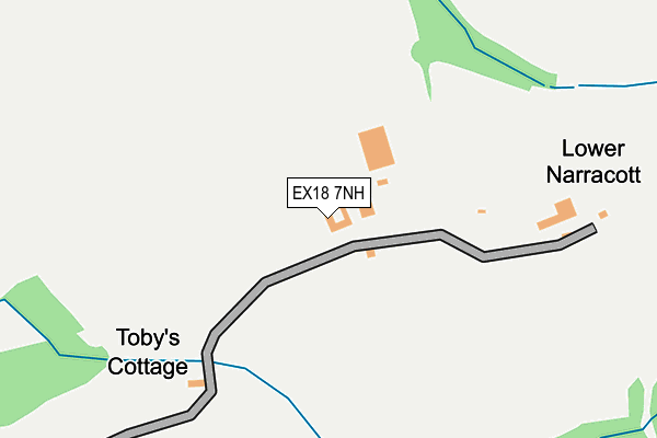 EX18 7NH map - OS OpenMap – Local (Ordnance Survey)