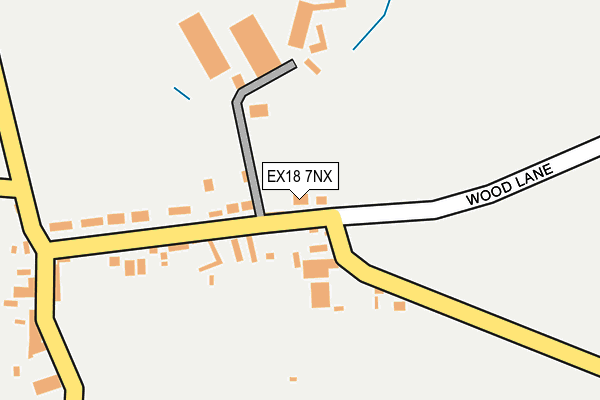 EX18 7NX map - OS OpenMap – Local (Ordnance Survey)