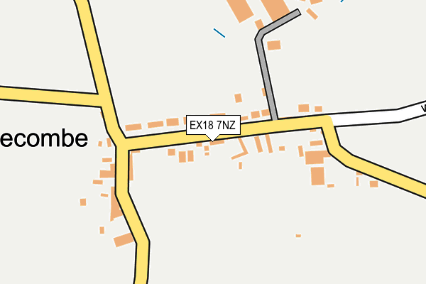 EX18 7NZ map - OS OpenMap – Local (Ordnance Survey)