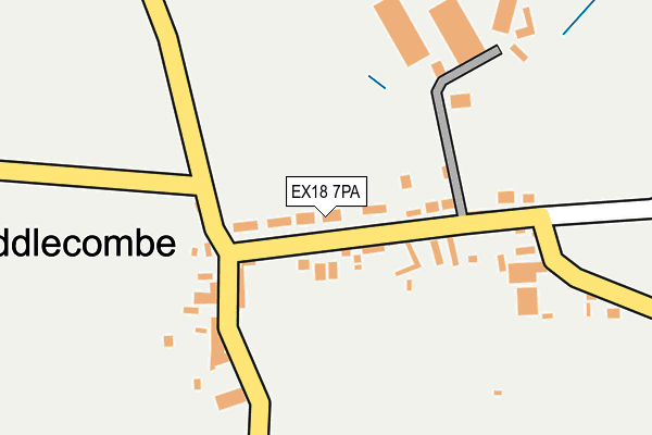 EX18 7PA map - OS OpenMap – Local (Ordnance Survey)