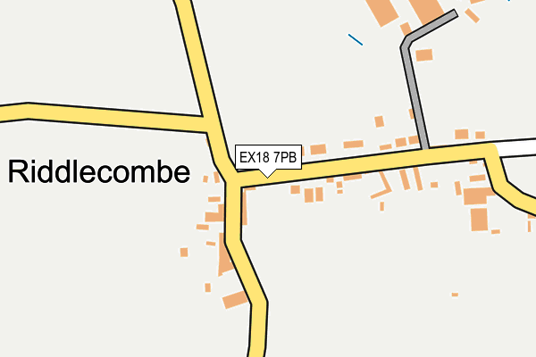 EX18 7PB map - OS OpenMap – Local (Ordnance Survey)