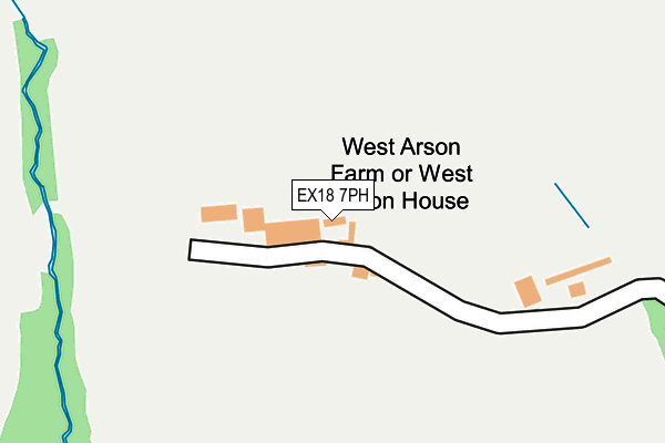 EX18 7PH map - OS OpenMap – Local (Ordnance Survey)