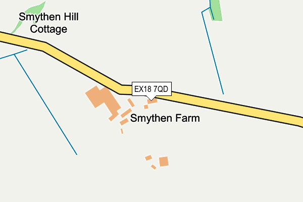 EX18 7QD map - OS OpenMap – Local (Ordnance Survey)