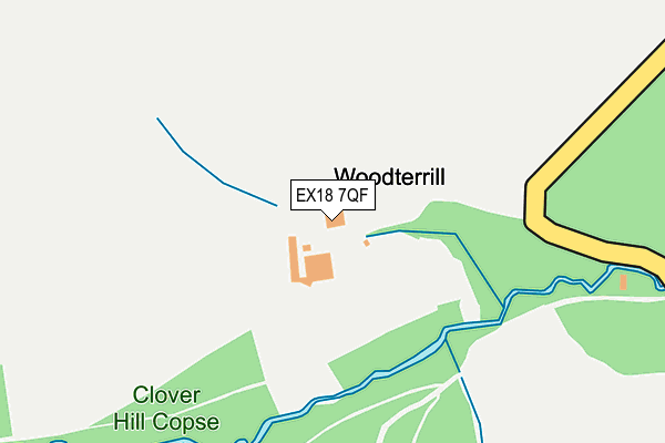 EX18 7QF map - OS OpenMap – Local (Ordnance Survey)