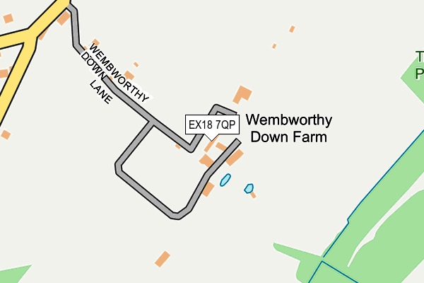 EX18 7QP map - OS OpenMap – Local (Ordnance Survey)