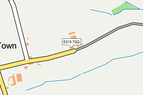 EX18 7QQ map - OS OpenMap – Local (Ordnance Survey)