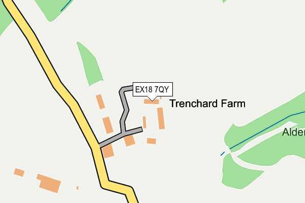 EX18 7QY map - OS OpenMap – Local (Ordnance Survey)