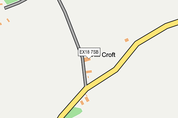 EX18 7SB map - OS OpenMap – Local (Ordnance Survey)