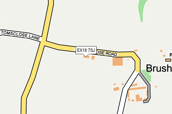 EX18 7SJ map - OS OpenMap – Local (Ordnance Survey)