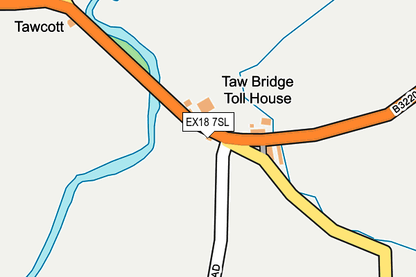 EX18 7SL map - OS OpenMap – Local (Ordnance Survey)