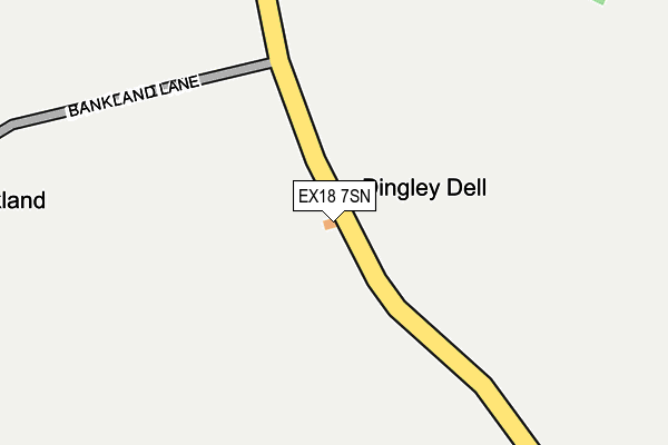 EX18 7SN map - OS OpenMap – Local (Ordnance Survey)