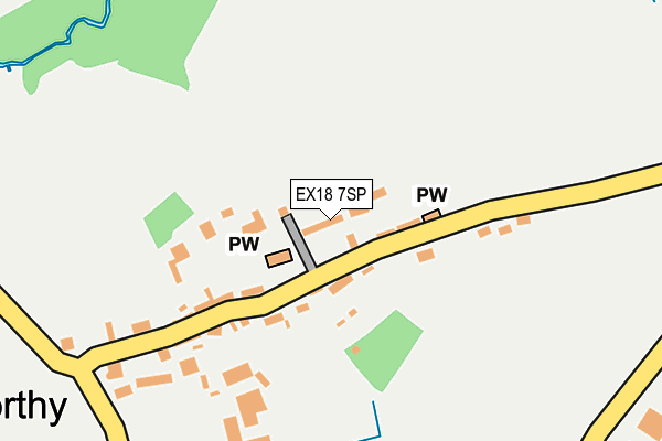 EX18 7SP map - OS OpenMap – Local (Ordnance Survey)