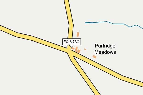 EX18 7SQ map - OS OpenMap – Local (Ordnance Survey)