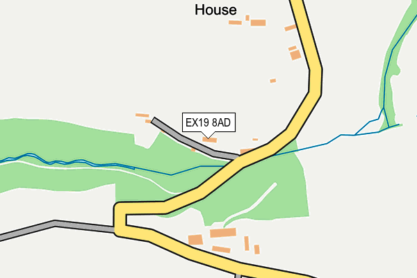 EX19 8AD map - OS OpenMap – Local (Ordnance Survey)