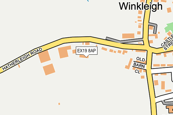 EX19 8AP map - OS OpenMap – Local (Ordnance Survey)