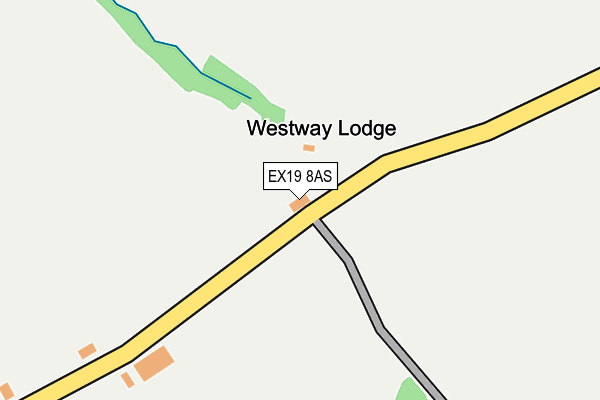 EX19 8AS map - OS OpenMap – Local (Ordnance Survey)