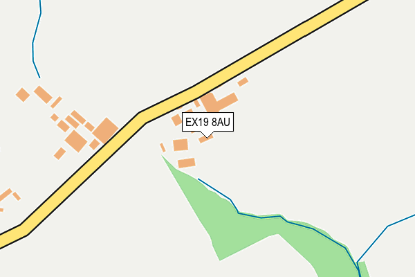 EX19 8AU map - OS OpenMap – Local (Ordnance Survey)