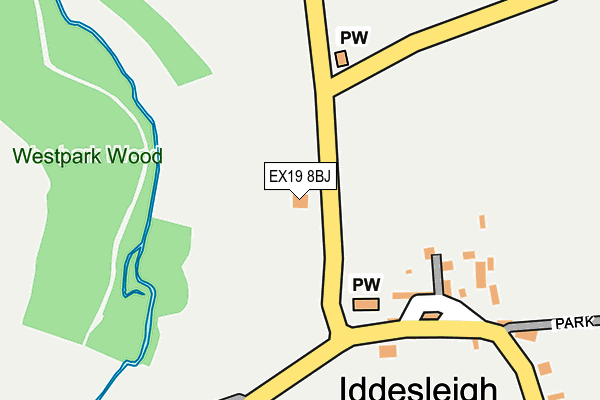 EX19 8BJ map - OS OpenMap – Local (Ordnance Survey)