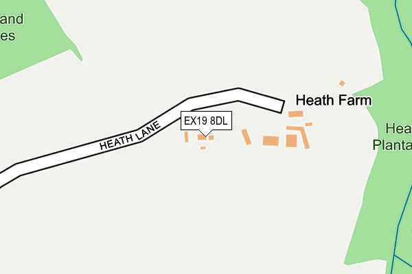 EX19 8DL map - OS OpenMap – Local (Ordnance Survey)