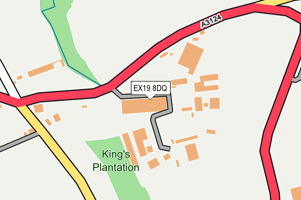 EX19 8DQ map - OS OpenMap – Local (Ordnance Survey)