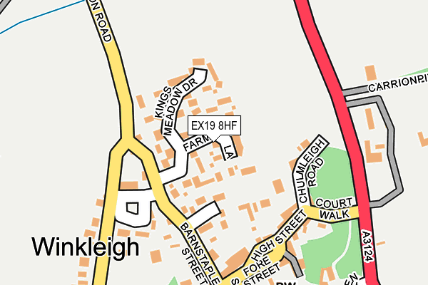 EX19 8HF map - OS OpenMap – Local (Ordnance Survey)