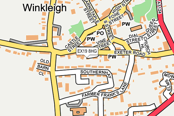 EX19 8HG map - OS OpenMap – Local (Ordnance Survey)